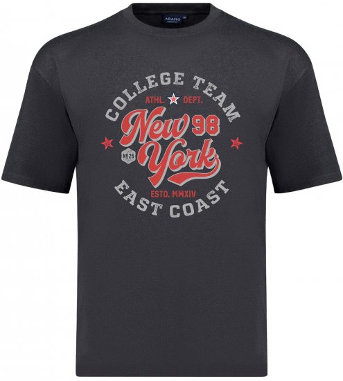 Adamo Motivshirt Comfort Fit College Anthracite - T-shirts lisas - T-shirts lisas tamanhos grandes