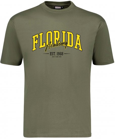 Adamo Florida Comfort Fit T-Shirt Olive Green - T-shirts - T-shirts Homem Tamanhos Grandes