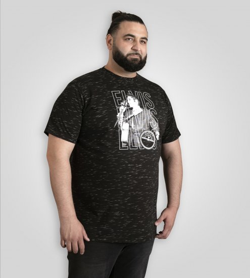 D555 Official Elvis Presley Printed T-Shirt Black - T-shirts lisas - T-shirts lisas tamanhos grandes