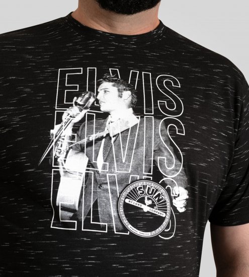 D555 Official Elvis Presley Printed T-Shirt Black - T-shirts lisas - T-shirts lisas tamanhos grandes