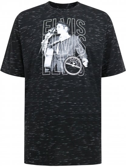 D555 Official Elvis Presley Printed T-Shirt Black - T-shirts lisas - T-shirts lisas tamanhos grandes