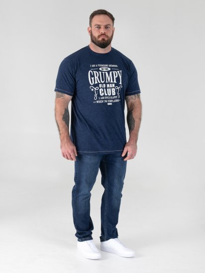 D555 Cooper Grumpy Old Man Printed T-Shirt Navy - T-shirts - T-shirts Homem Tamanhos Grandes