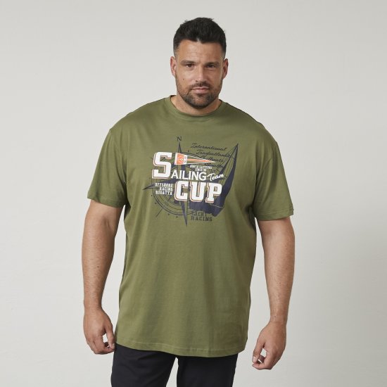 North Latitude 61119 T-Shirt Com Estampa Verde Oliva - T-shirts - T-shirts Homem Tamanhos Grandes