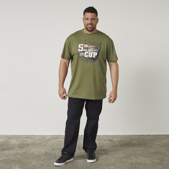 North Latitude 61119 T-Shirt Com Estampa Verde Oliva - T-shirts - T-shirts Homem Tamanhos Grandes