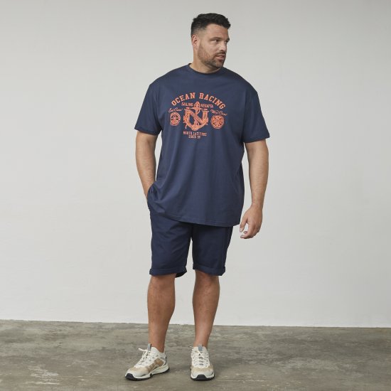 North Latitude 61121 T-Shirt Com Estampa Azul Marinho - T-shirts - T-shirts Homem Tamanhos Grandes