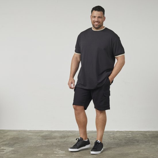 North Latitude 61125 T-Shirt Piqué Superflex Preto - T-shirts - T-shirts Homem Tamanhos Grandes