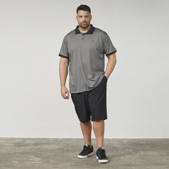 North Latitude 61158 Cool Effect Polo Preto - Pólos - Pólos Tamanhos Grandes Homem