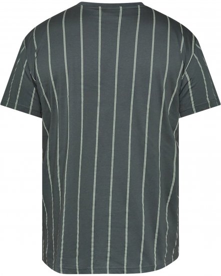 North Latitude 61319 T-Shirt Às Riscas Verde Poeira Escuro - T-shirts - T-shirts Homem Tamanhos Grandes
