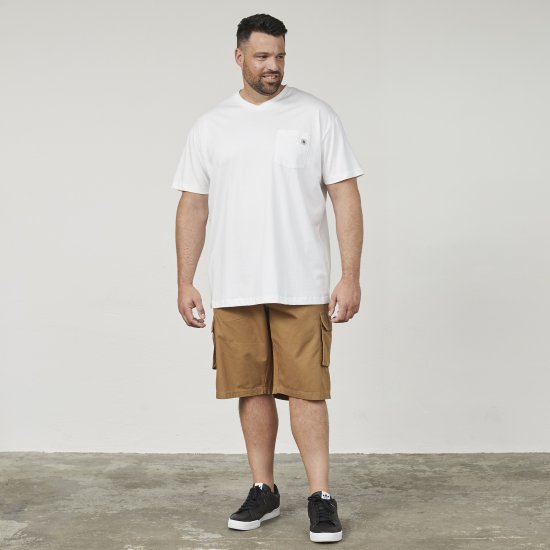 North Latitude 61322 T-Shirt Com Decote Em V Branco - T-shirts - T-shirts Homem Tamanhos Grandes