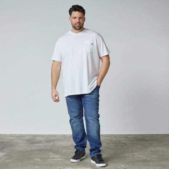North Latitude 61322 T-Shirt Com Decote Em V Branco - T-shirts - T-shirts Homem Tamanhos Grandes