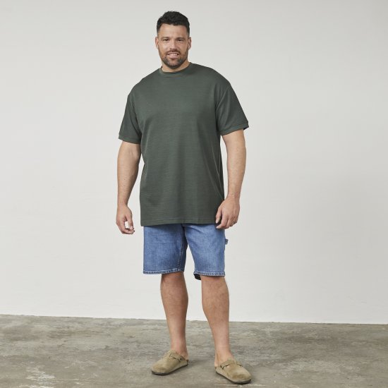 North Latitude 61324 T-Shirt Com Estrutura Verde Poeira Escuro - T-shirts - T-shirts Homem Tamanhos Grandes