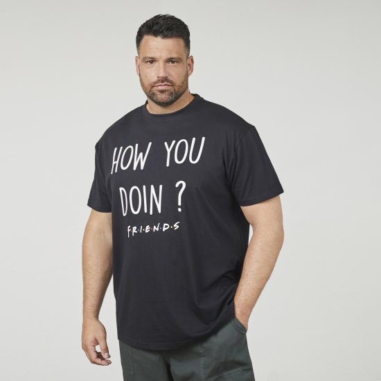 North Latitude 61353 FRIENDS T-Shirt Preto - T-shirts - T-shirts Homem Tamanhos Grandes