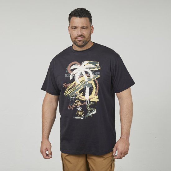North Latitude 61360 T-Shirt Com Estampa Preto - T-shirts - T-shirts Homem Tamanhos Grandes