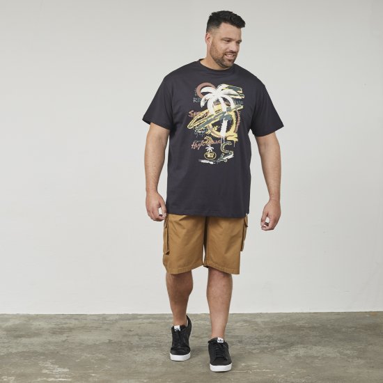 North Latitude 61360 T-Shirt Com Estampa Preto - T-shirts - T-shirts Homem Tamanhos Grandes
