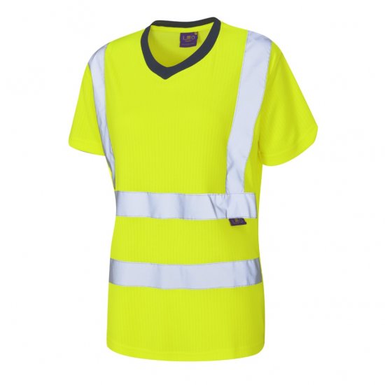 Leo Belstone EcoViz Comfort Women's T-Shirt Yellow - Roupa de Trabalho - 