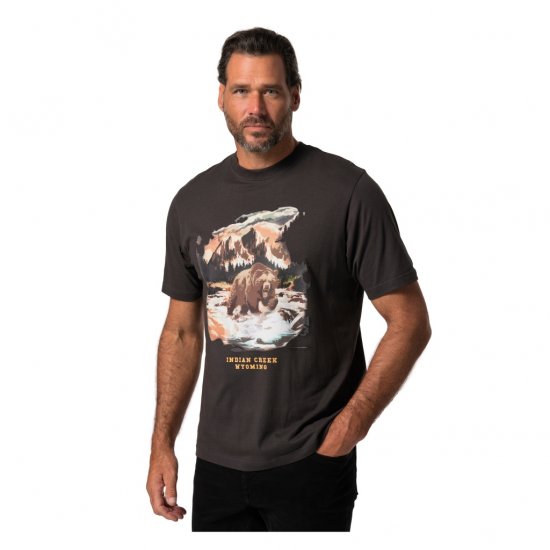 JP1880 T-Shirt Indian Creek Anthracite TALL - ROUPAS DE HOMEM MT-6XLT - Tamanhos-Tall Homem