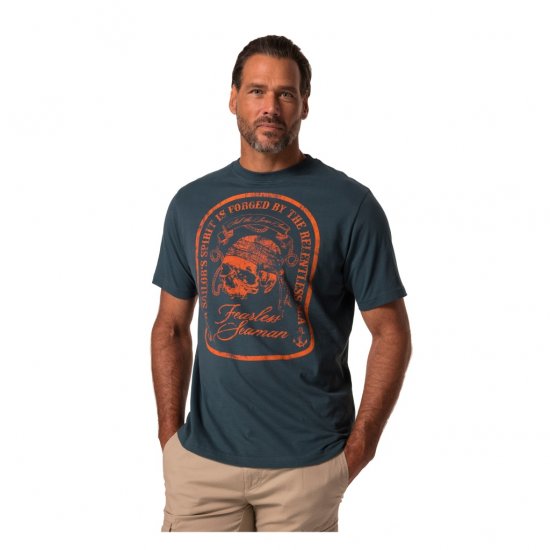 JP1880 T-Shirt Fearless Seaman Blue - T-shirts - T-shirts Homem Tamanhos Grandes
