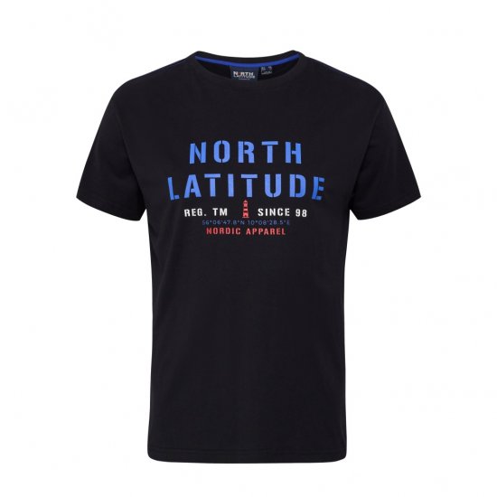 North Latitude Logo T-Shirt Black - T-shirts - T-shirts Homem Tamanhos Grandes