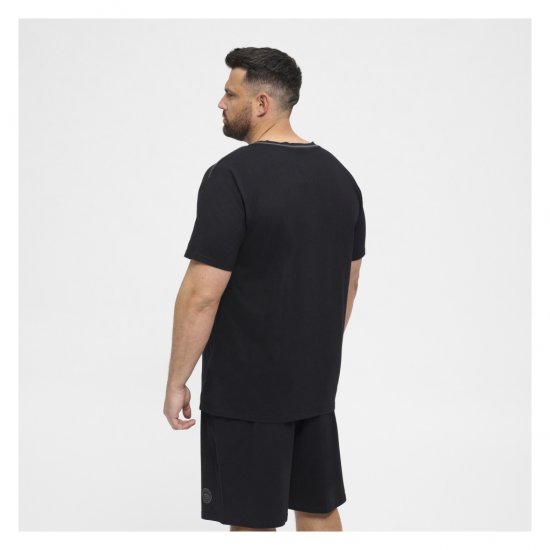 North Latitude Pyjama T-Shirt V-Neck Short Sleeve Black - Pijamas/Loungewear - Pijamas Homem Tamanhos Grandes
