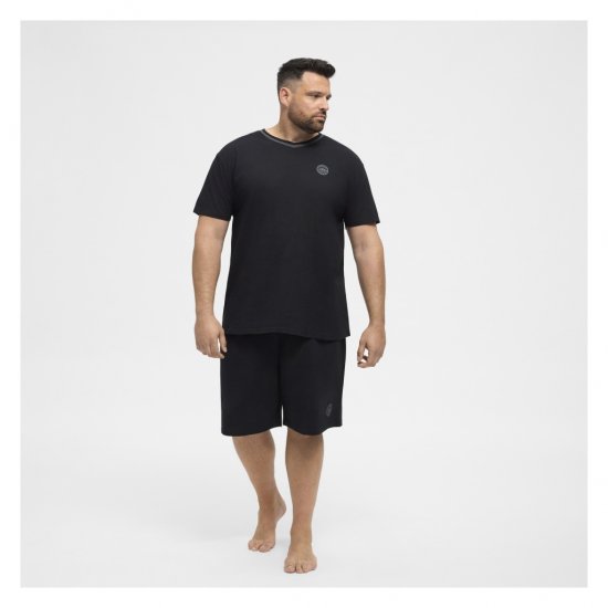 North Latitude Pyjama T-Shirt V-Neck Short Sleeve Black - Pijamas/Loungewear - Pijamas Homem Tamanhos Grandes