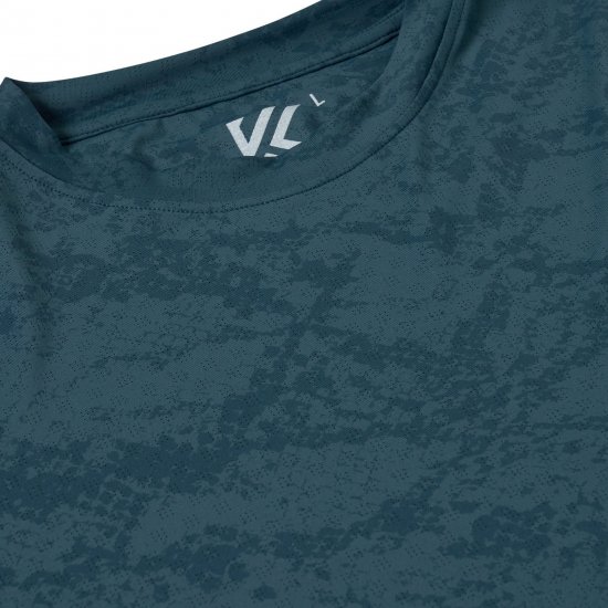 Kam Jeans AP013 Technical T-Shirt Blue - T-shirts - T-shirts Homem Tamanhos Grandes