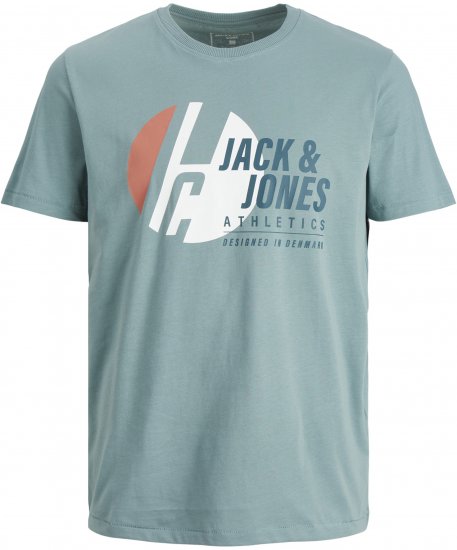 Jack & Jones Spring Logo T-Shirt Cyan - T-shirts - T-shirts Homem Tamanhos Grandes