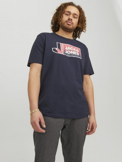 Jack & Jones Logan T-Shirt Navy - T-shirts - T-shirts Homem Tamanhos Grandes