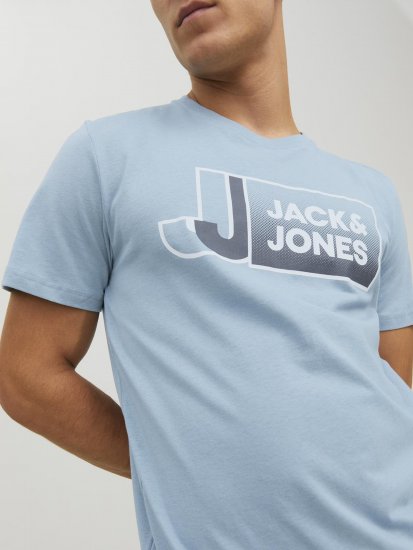 Jack & Jones Logan T-Shirt Turquoise - T-shirts - T-shirts Homem Tamanhos Grandes