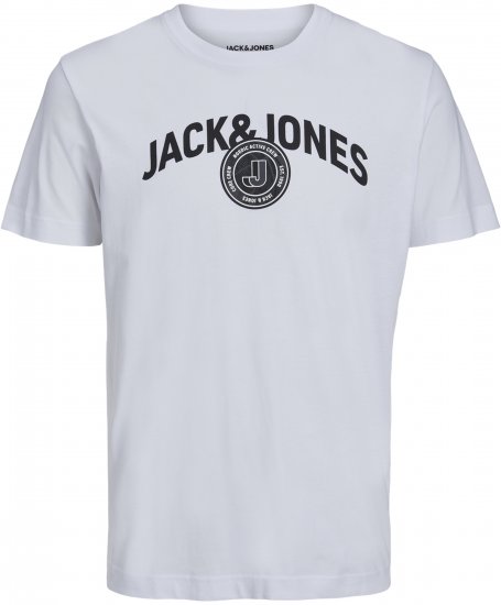 Jack & Jones Ounce Logo T-Shirt White - T-shirts - T-shirts Homem Tamanhos Grandes