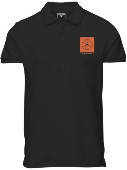 Jack & Jones Conrad Polo Short Sleeve Black - Pólos - Pólos Tamanhos Grandes Homem