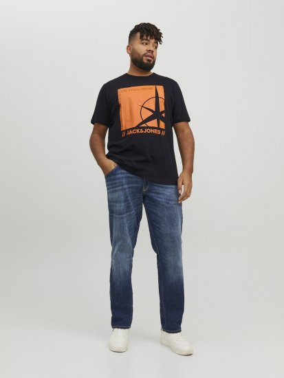 Jack & Jones Conrad T-Shirt Black - T-shirts - T-shirts Homem Tamanhos Grandes