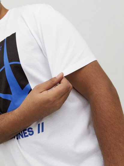 Jack & Jones Conrad T-Shirt White - T-shirts - T-shirts Homem Tamanhos Grandes