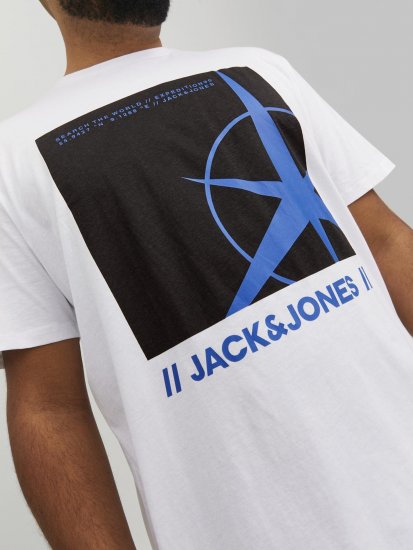 Jack & Jones Conrad T-Shirt White - T-shirts - T-shirts Homem Tamanhos Grandes