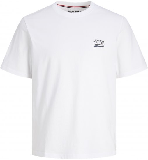 Jack & Jones Trevor T-Shirt White - T-shirts - T-shirts Homem Tamanhos Grandes