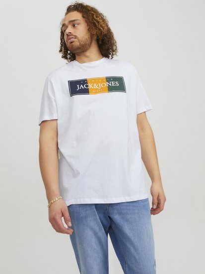Jack & Jones Codyy T-Shirt White - T-shirts - T-shirts Homem Tamanhos Grandes