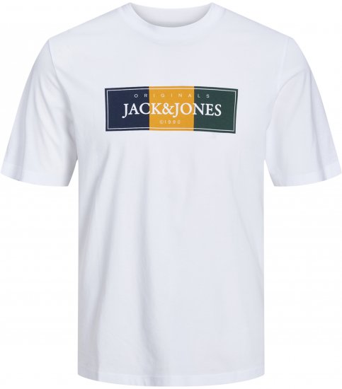 Jack & Jones Codyy T-Shirt White - T-shirts - T-shirts Homem Tamanhos Grandes