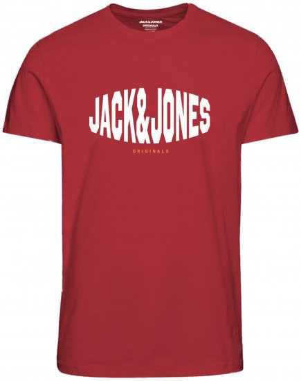 Jack & Jones Marque T-Shirt Red - T-shirts - T-shirts Homem Tamanhos Grandes