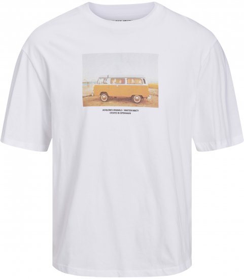 Jack & Jones Copenhagen Photo T-Shirt White - T-shirts - T-shirts Homem Tamanhos Grandes