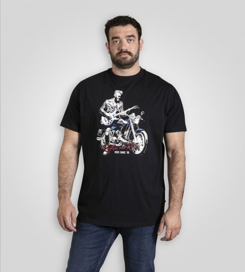 D555 Derby T-Shirt Rhythm and Rides Navy - T-shirts - T-shirts Homem Tamanhos Grandes