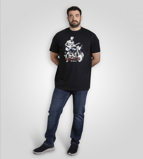 D555 Derby T-Shirt Rhythm and Rides Navy - T-shirts - T-shirts Homem Tamanhos Grandes
