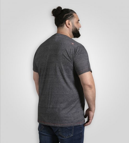 D555 Coalville T-Shirt Skulls with Colored Drips Navy Twist - T-shirts - T-shirts Homem Tamanhos Grandes