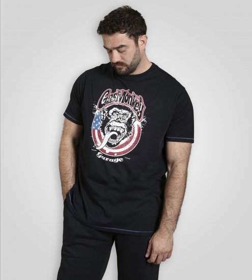 D555 Birkenhead T-Shirt Gas Monkey Garage Navy - T-shirts - T-shirts Homem Tamanhos Grandes