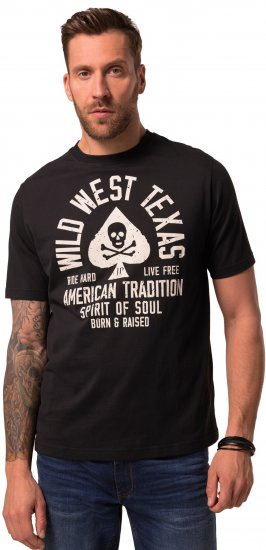 JP1880 T-Shirt 2-Pack Wild West Black And White - T-shirts - T-shirts Homem Tamanhos Grandes