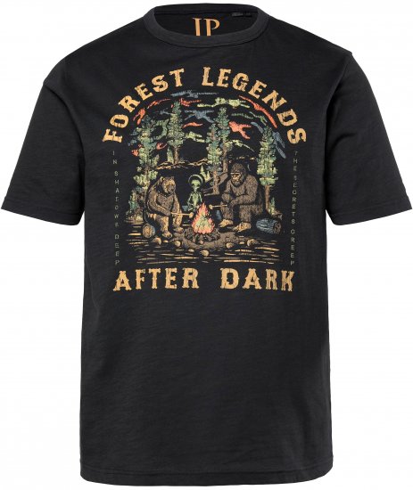 JP1880 T-Shirt Short Sleeve Forest Legends Black - T-shirts - T-shirts Homem Tamanhos Grandes