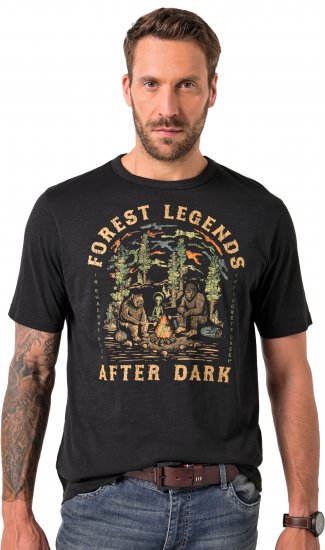 JP1880 T-Shirt Short Sleeve Forest Legends Black - T-shirts - T-shirts Homem Tamanhos Grandes