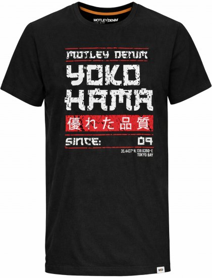 Motley Denim Swindon T-shirt Black - T-shirts - T-shirts Homem Tamanhos Grandes