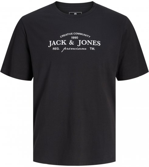 Jack & Jones Kevin T-Shirt Preta - T-shirts - T-shirts Homem Tamanhos Grandes