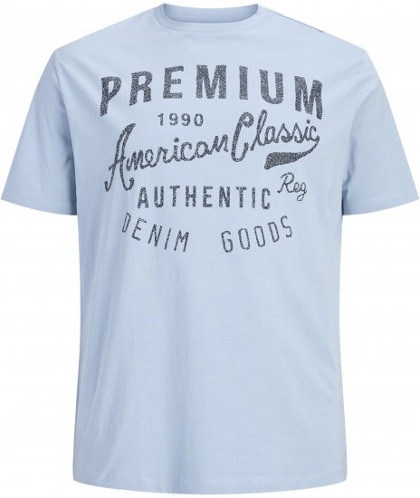 Jack & Jones Alex T-Shirt Azul Claro - T-shirts - T-shirts Homem Tamanhos Grandes