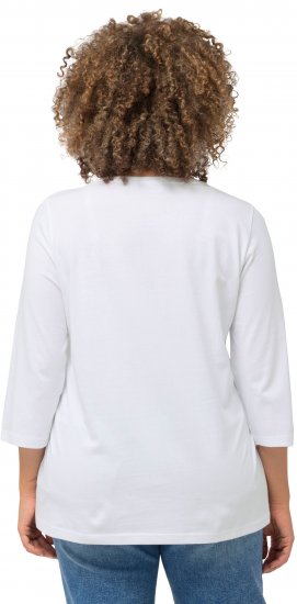 Ulla Popken City Name Graphic Tee Snow White - T-shirts estampadas para mulher - 