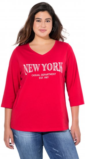 Ulla Popken City Name Graphic Tee Lychee - T-shirts estampadas para mulher - 